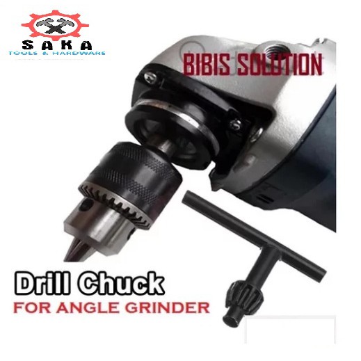 Kepala Bor 10 mm Pengubah Mesin Gerinda ke Bor Kepala Bor Gerinda Drill Chuck For Angle Grinder