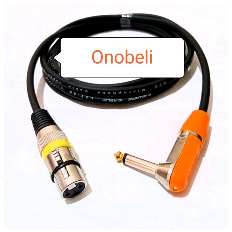 Kabel Canare L2T2S Jack Akai 6.5mm Mono model L To XLR Pin 3 Female