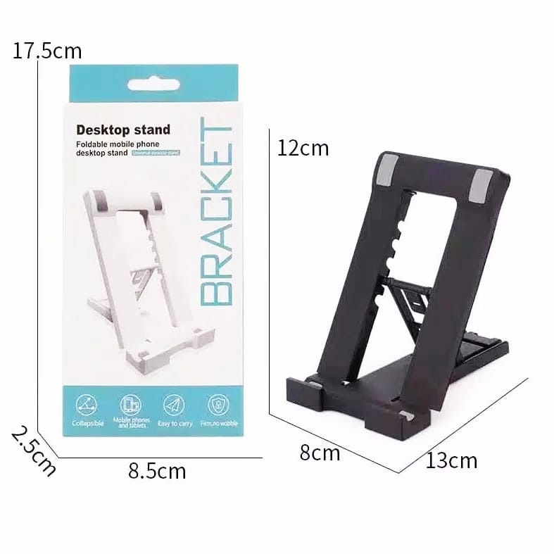 Folding Desktop F105 Universal Stand Phone Holder Anti Slip Docking Lipat Dudukan Handphone Tablet