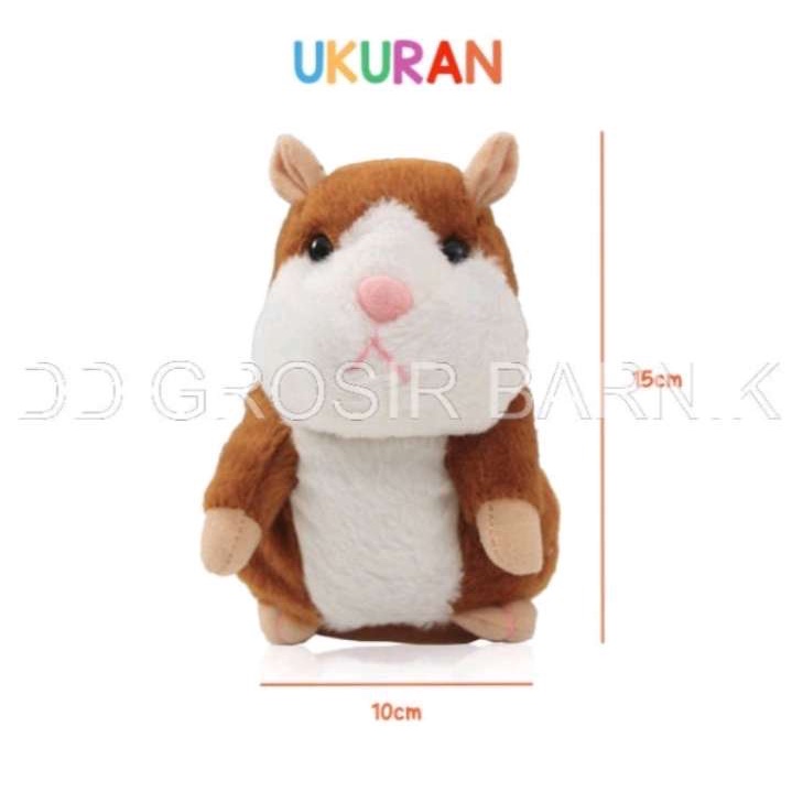 (RS)MAINAN BONEKA TALKING HAMSTER BISA BICARA NGOMONG MENGIKUTI SUARA