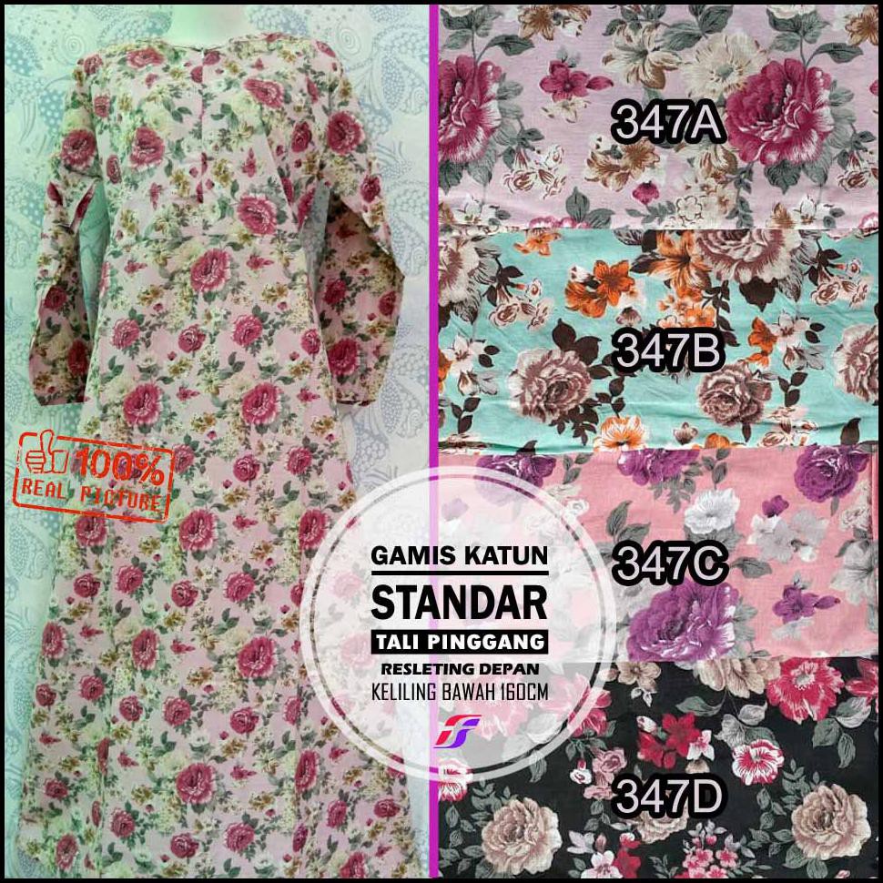 Pilih Motif Gamis Katun Motif Bunga Jepang Gamis Syari Gamis Kajep Gamis Katun Jepang