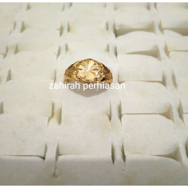 CINCIN WANITA MOTIF EMAS 24K ANTI KARAT ANTI LUNTUR 009