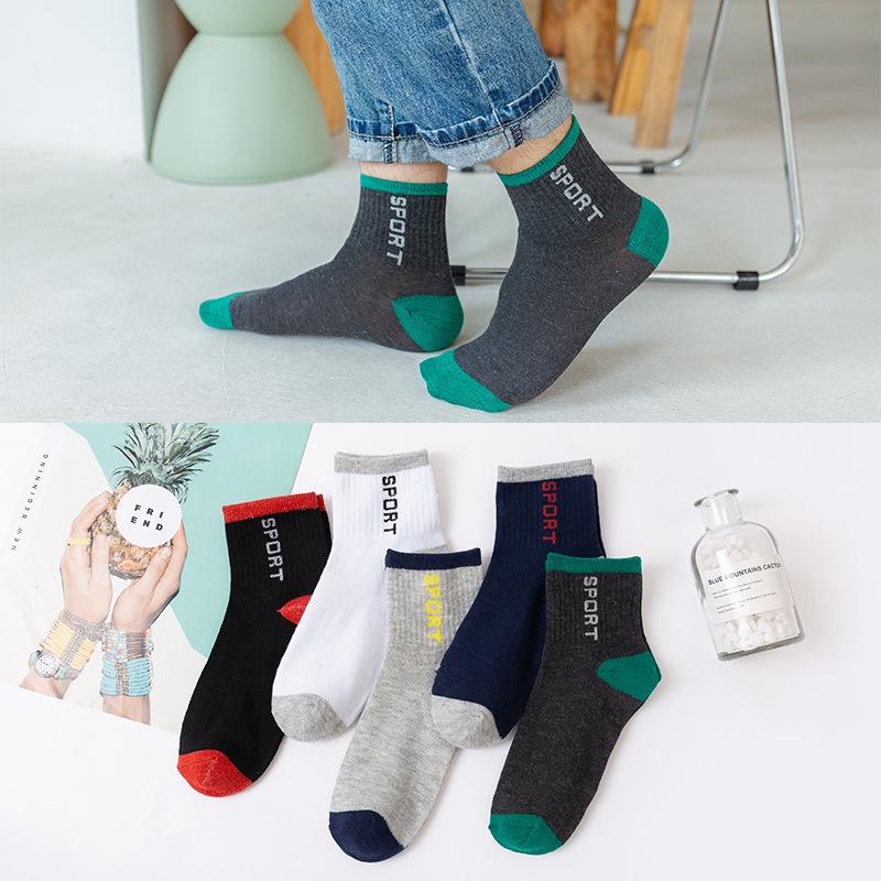 ✅COD [BBS] Kaki Motif Sport Kaoskaki Fashion Korea Unisex Sock Import