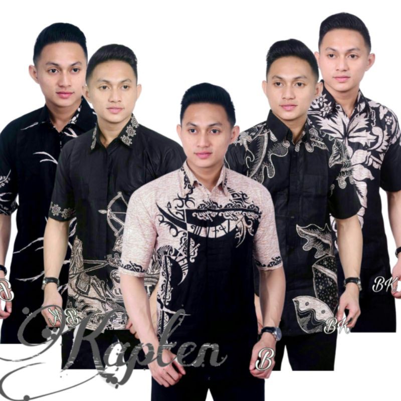 Bswart Batik Hrb026 Kenongo Hem Pendek Padi Pekalongan M L Xl Batik Pria