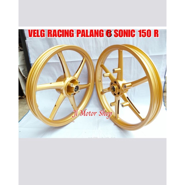 PELEK VELG RACING MODEL RCB SONIC 150 R SONIC150 PALANG 6 VROSSI MODEL RCB SP522 WARNA GOLD