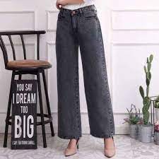 Hight Waist Kulot Jeans/Celana Panjang Wanita/Celana Wanita