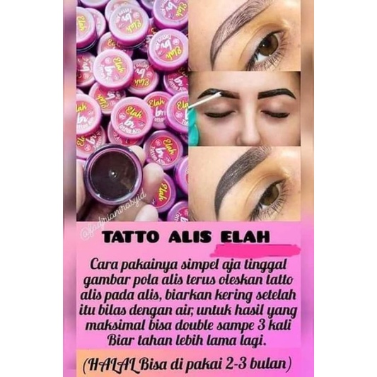 [COD] TATTO ALIS ELAH  HALAL TAHAN LAMA SULAM ALIS TANPA RIBET