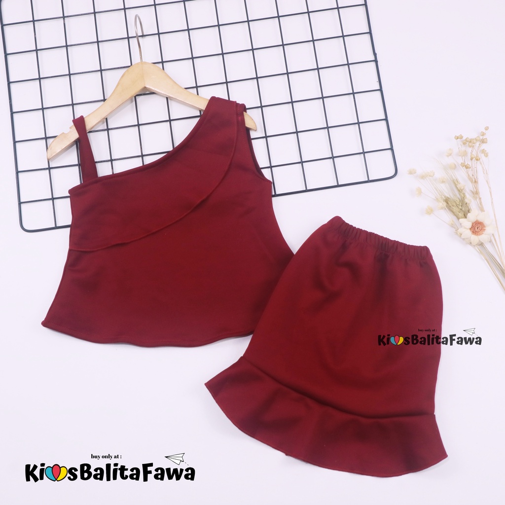 Setelan Tami uk 1-2 Tahun / Baju Anak Perempuan Set Pakaian Import Atasan Tanktop Blouse Rok Cewek