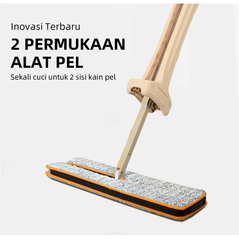 TERBARU Alat Pel Lantai 2 Sisi Ultra Mop Cleanze Ultra Mop Double Sided Alat Pel Lantai Ultra Mop Twister - Pel Lantai Praktis Peras Otomatis