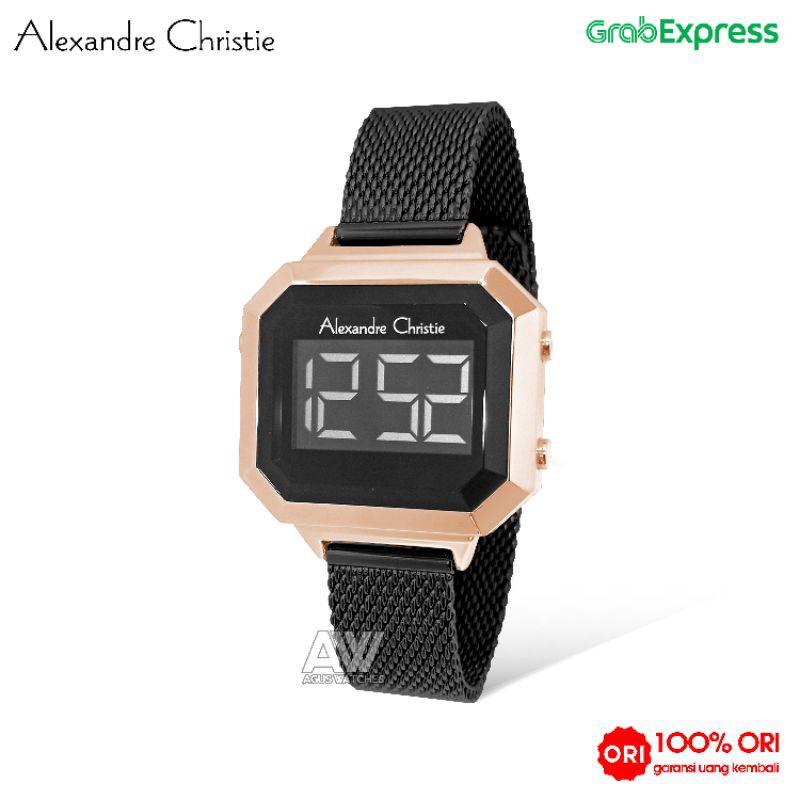 Alexandre Christie AC 9338 AC9338 hitam rosegold original wanita