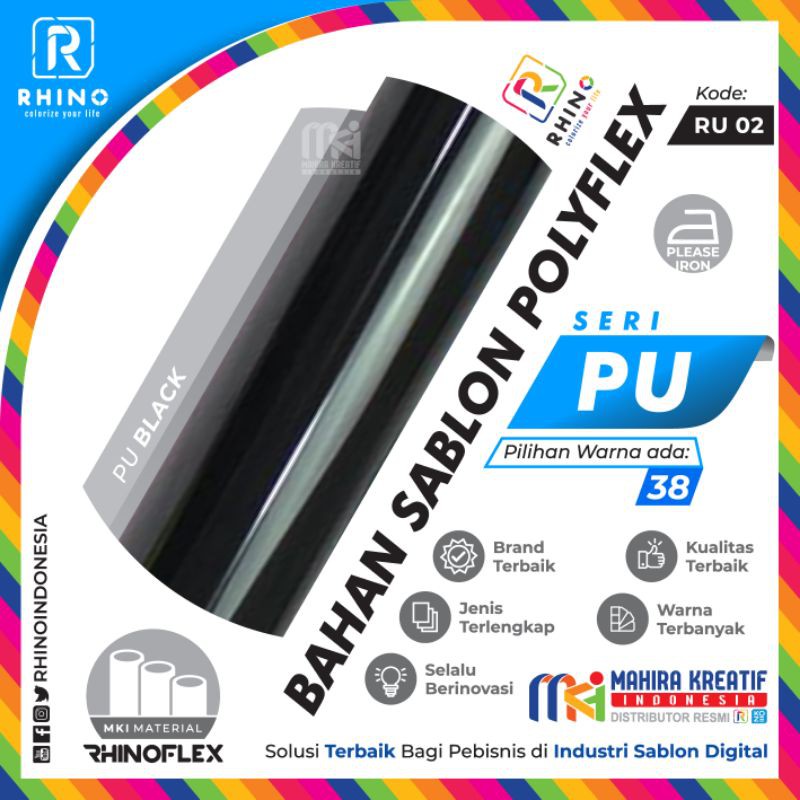 RHINOFLEX Polyflex Korea / poly flex PU Hitam - Black