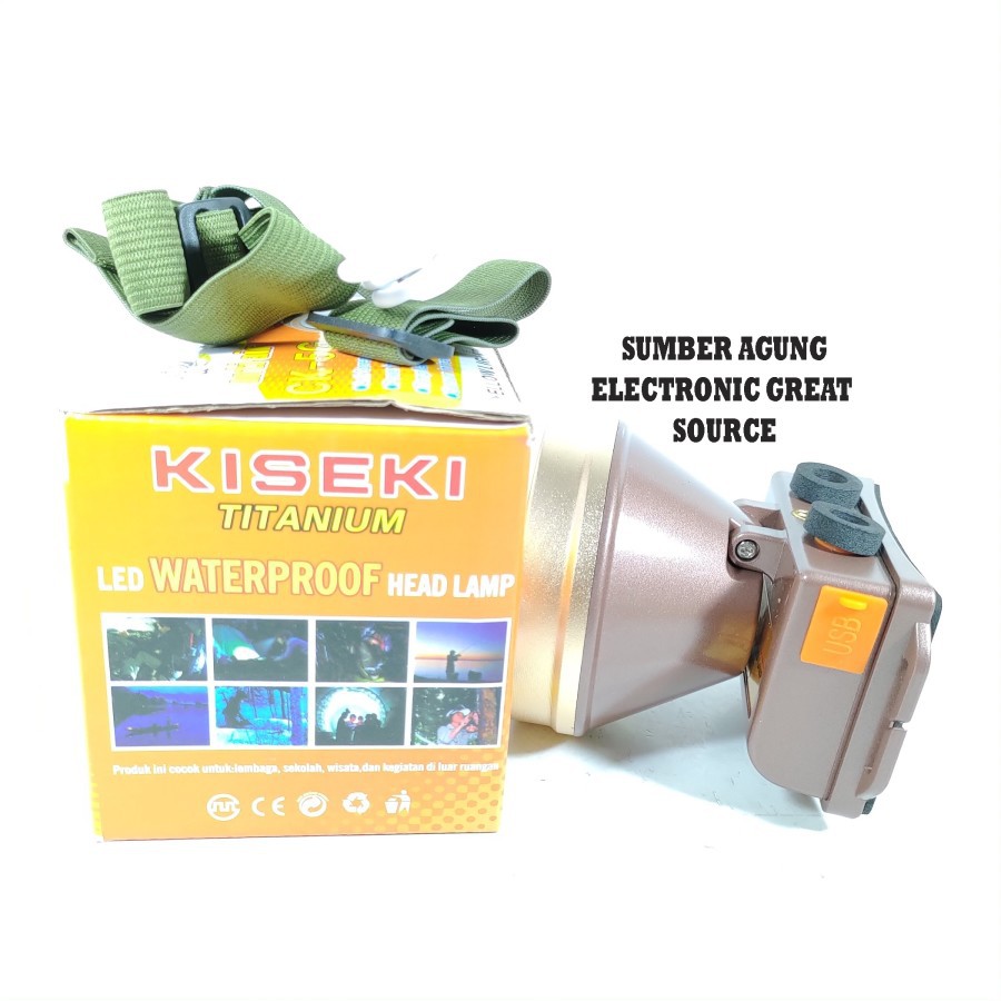 Kiseki Senter Kepala Titanium 35W Anti Air CK5G CK5 Terang Indikator B