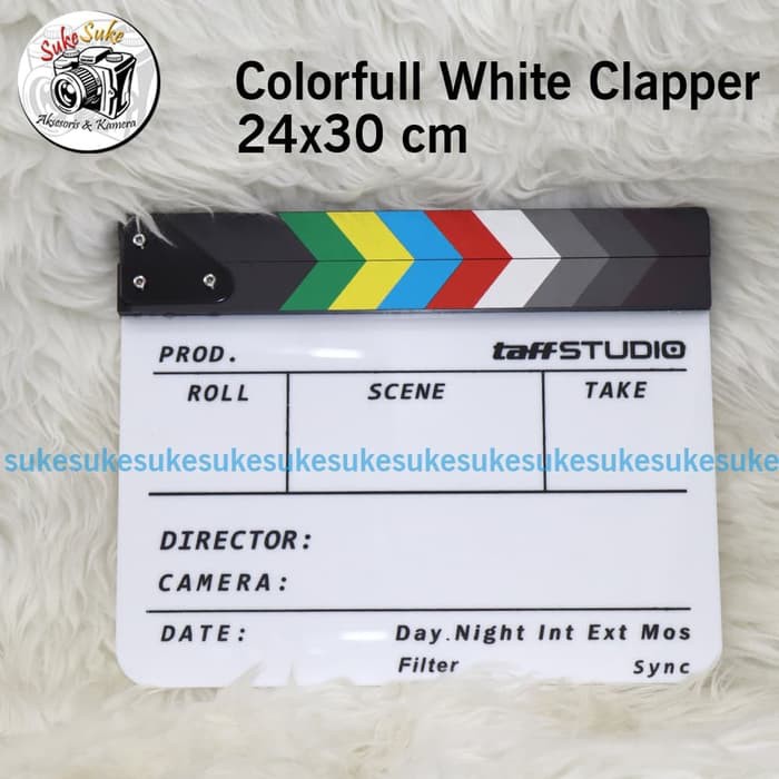 

Order Langsung Professional Colorful Clapper Board Acrylic Dry Erase Director Movie Limited