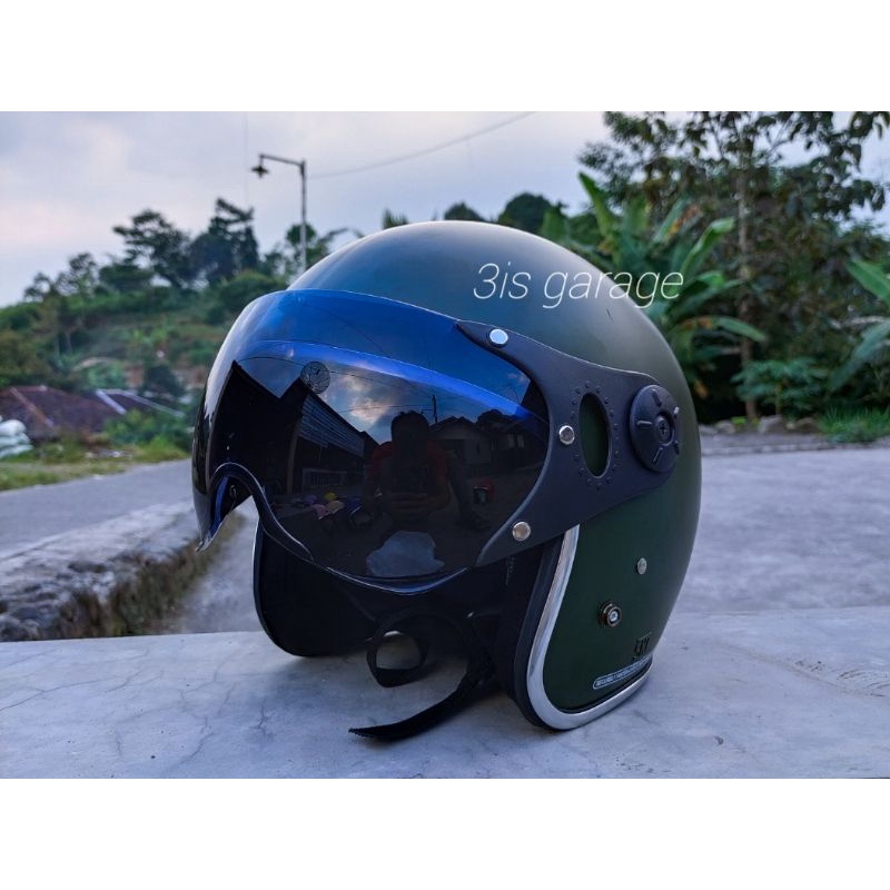 HELM BOGO PILOT ITALY LIST CHROME WANITA DEWASA SNI