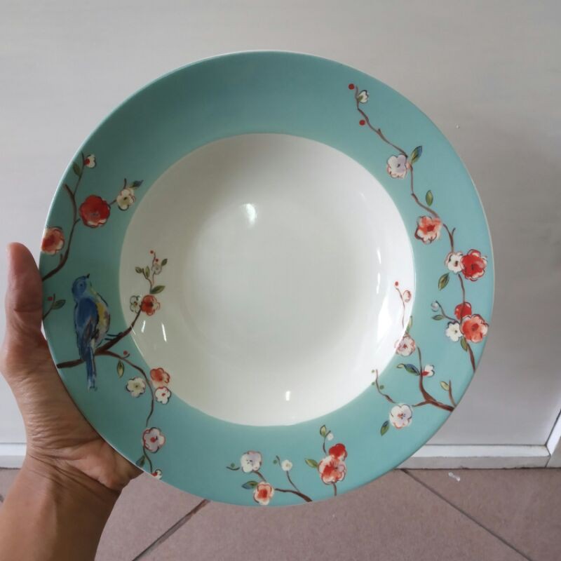 BIRD SOUP PLATE PIRING PASTA PIRING MAKAN KERAMIK SANGO MOTIF CANTIK VINTAGE KOLEKSI HAMPERS GIFT