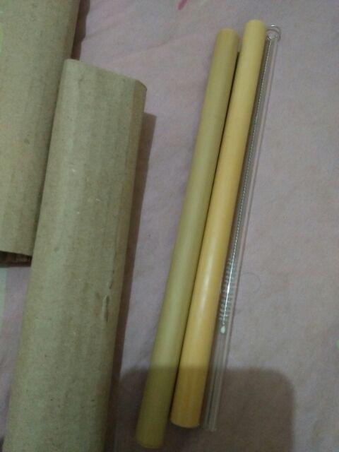 Bali Flash Sale Bamboo Straw Sikat Pembersih Sedotan Metal Stainless Logam Bambu Straw Botol Brush