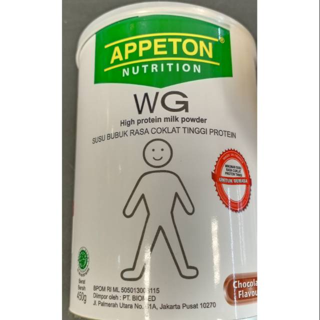 

APPETON NUTRITION COKLAT 450 GR