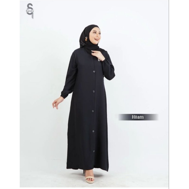 gamis hitam arofah dress quenshamom