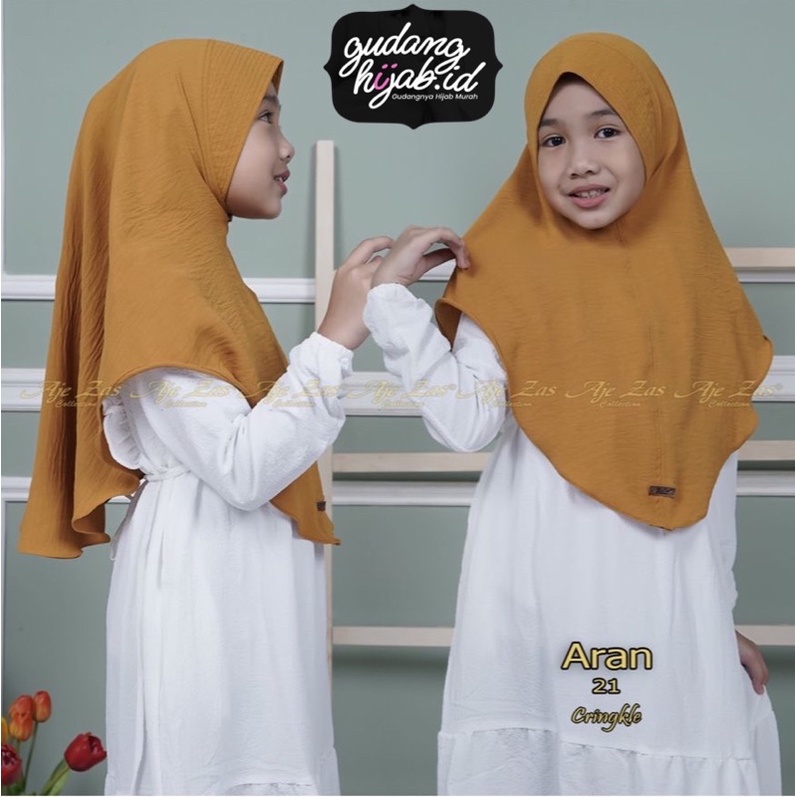 Jilbab Bergo Crinkle Pet Antem Anak Bergo Anak Crinkle Airflow Premium Pet Antem Bergo Antem Anak | 