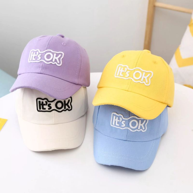 Topi Baseball Anak Bordir Its Ok Untuk Usia 2 Sampai 10 tahun Topi Anak Model Terbaru