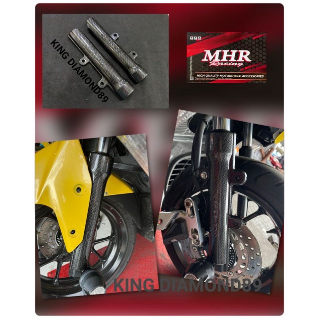 Cover tutup shock Depan Nmax New 2020 karbon MHR cover Tabung depan carbon Best Quality