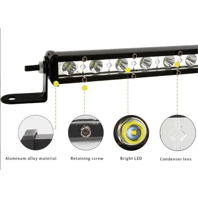 LED Cree 54w Light bar - LED Offroad 54 watt - Led Cree Slim single row