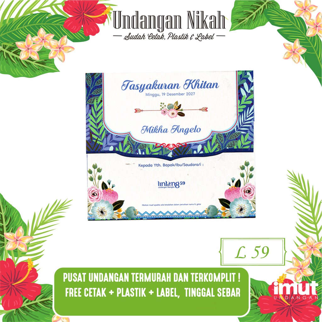 Undangan Pernikahan Sudah Cetak Lintang 59 Harga Murah