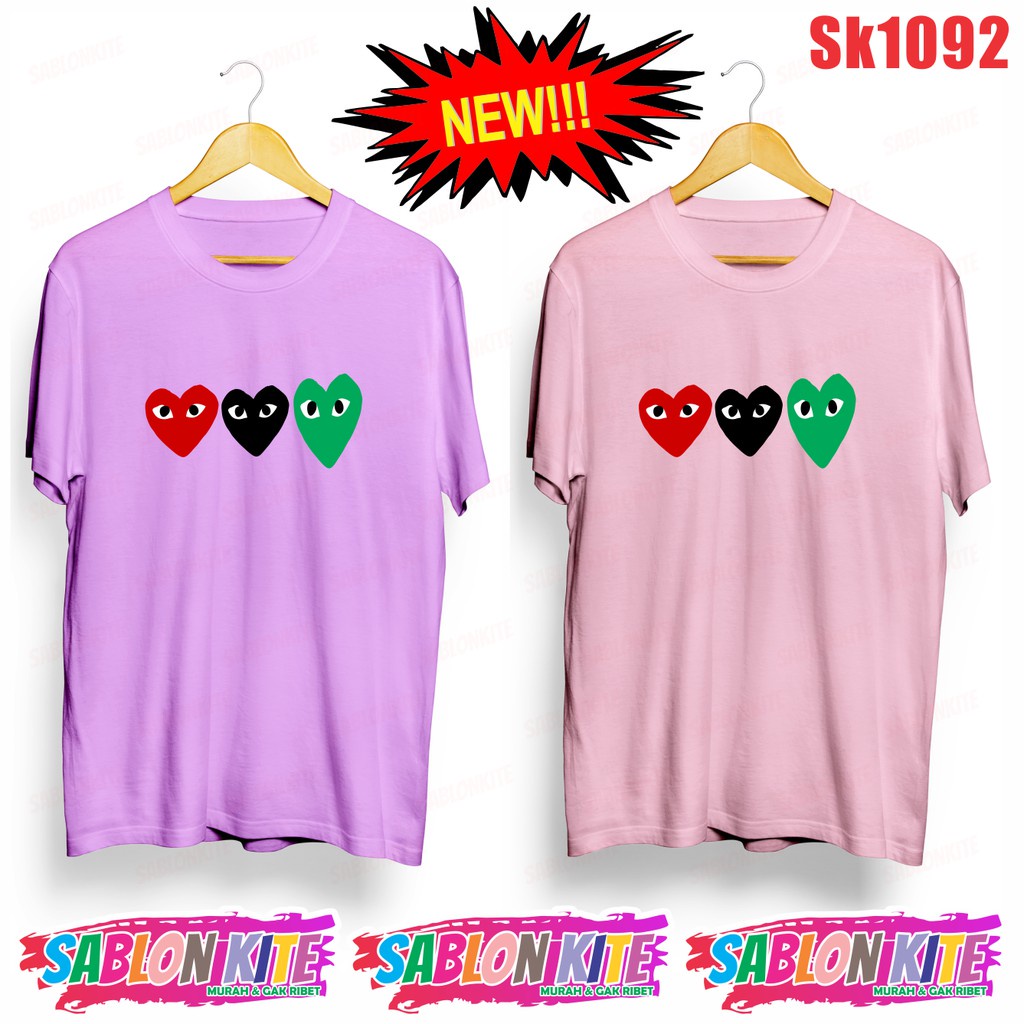 MURAH!!! KAOS TAY TAWAN LOVE SK1092 UNISEX COMBED 30S BYK WRN