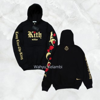 Jaket Sweater Hoodie KTH ROSE EMBROIDERY –  Black Edition Fashion Trendy Casual Pria Good Brand Qual