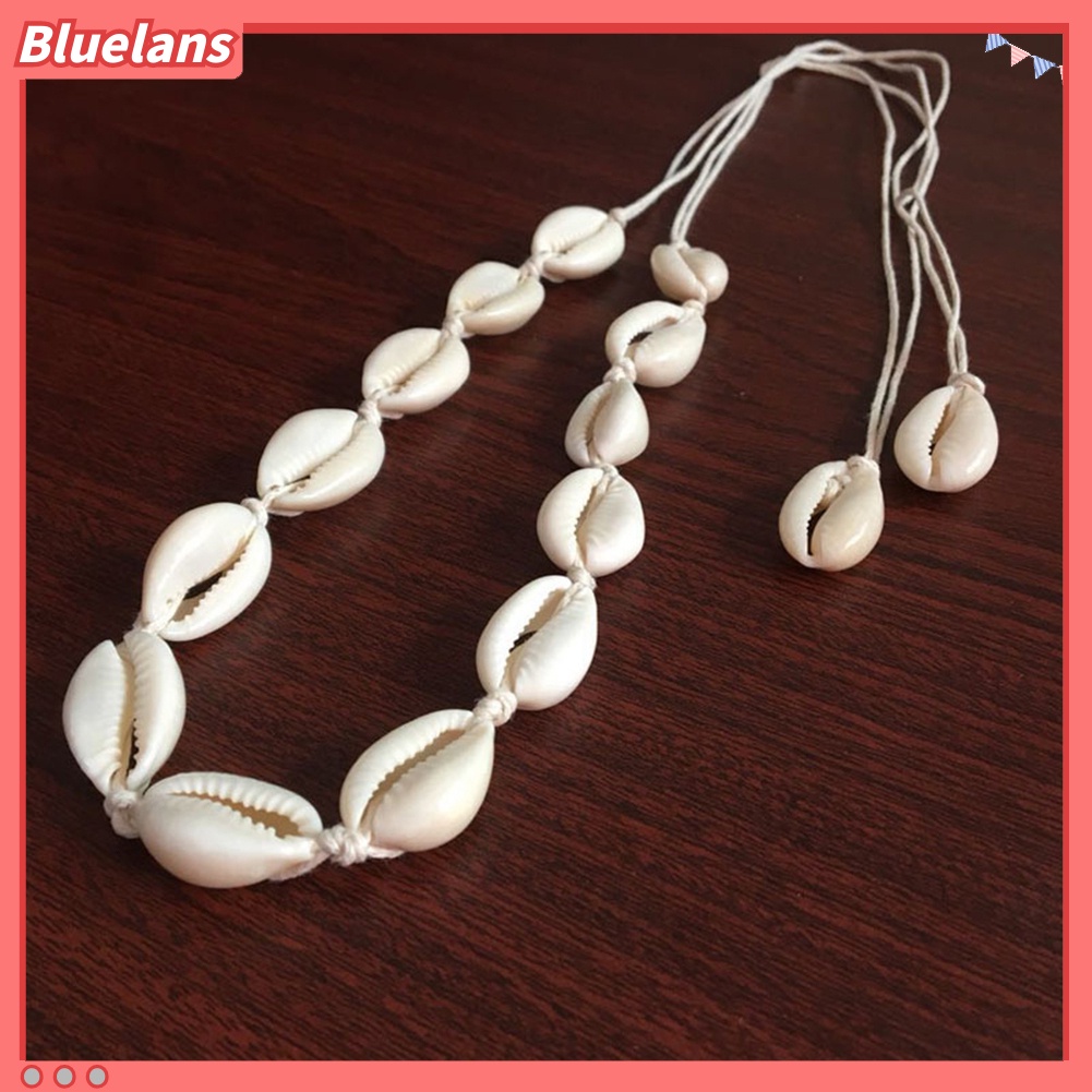 Bluelans Kalung Choker Handmade Desain Kerang Laut Gaya Hawaii Untuk Wanita