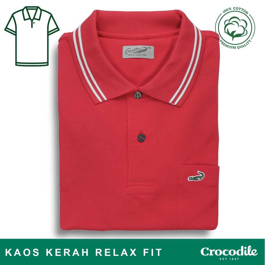  Crocodile  DEFI A Baju Kaos  Kerah Pria Men Polo  Original  