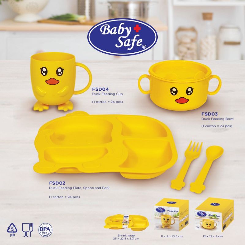 Baby Safe Duck Feeding Set / Plate / Bowl / Cup