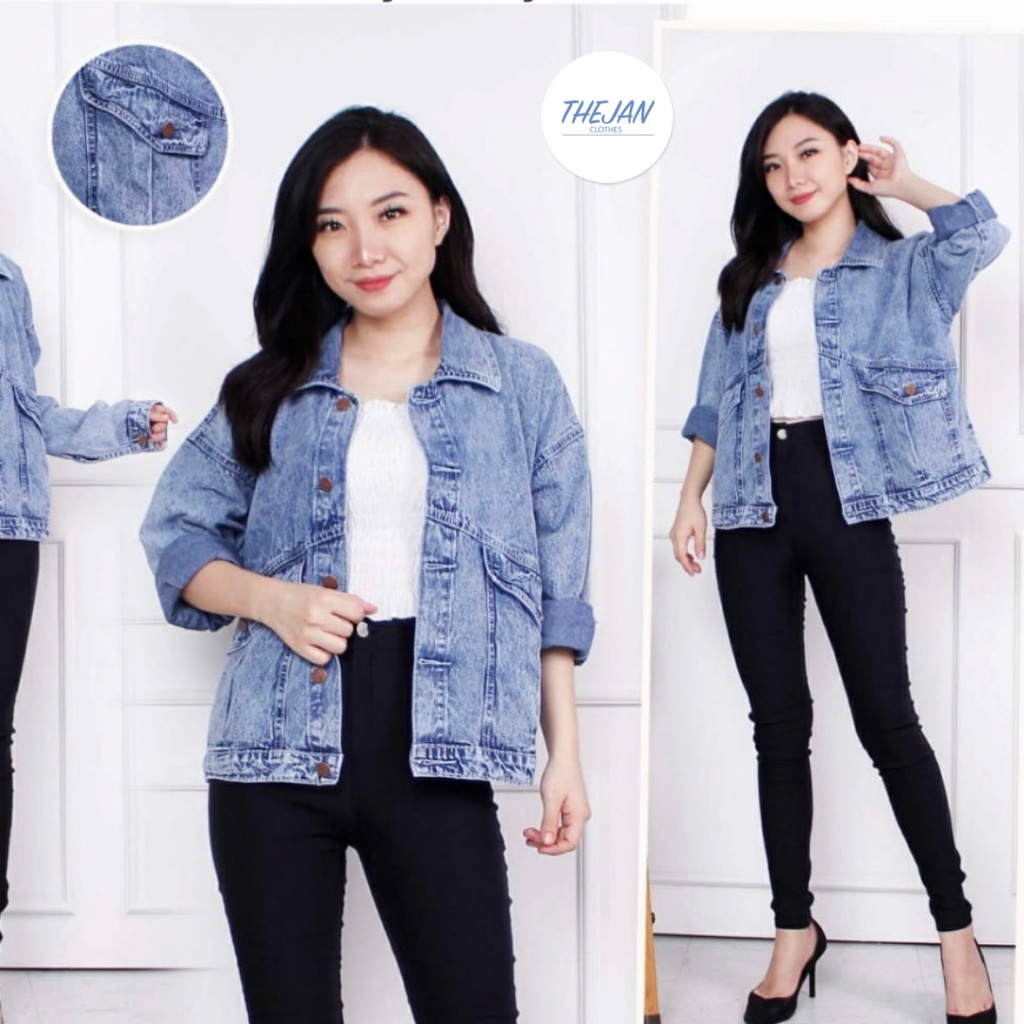 (ORIGINAL) Oversize verley jacket jeans wanita by Genijeans