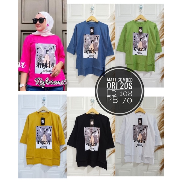 Kaos Oversize Terbaru Kaos Wanita bahan Cotton Combed