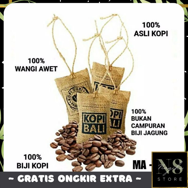 ✨NAGIHI✨ Pengharum Pewangi Gantungan Mobil Biji KOPI BALI Parfum Ruangan Aroma Coffee