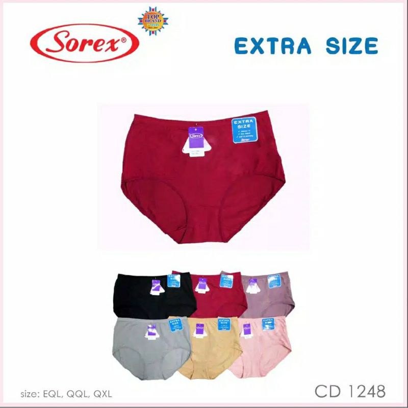 CELANA DALAM WANITA SOREX SUPER SOFT EXTRA SIZE JUMBO 1248 HARGA PER 1 Biji