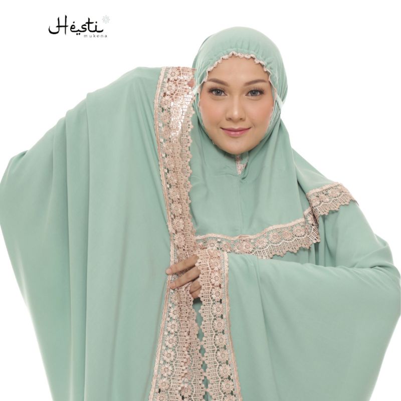 MUKENA AMALIA O1 HIJAU SEMEN | MUKENA DEWASA | MUKENA HESTI