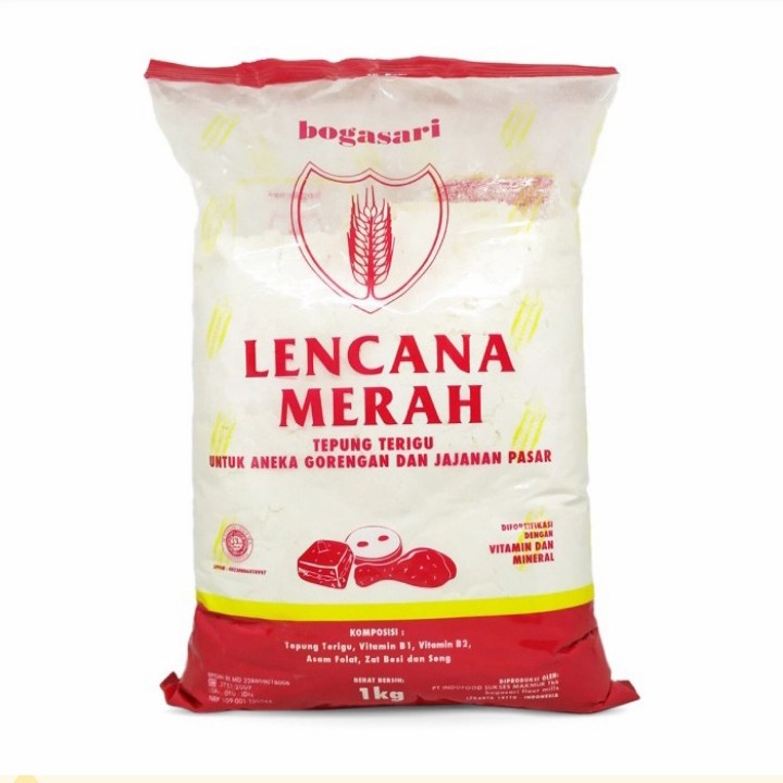 Bogasari Tepung Terigu Lencana Merah 1kg 1 kg