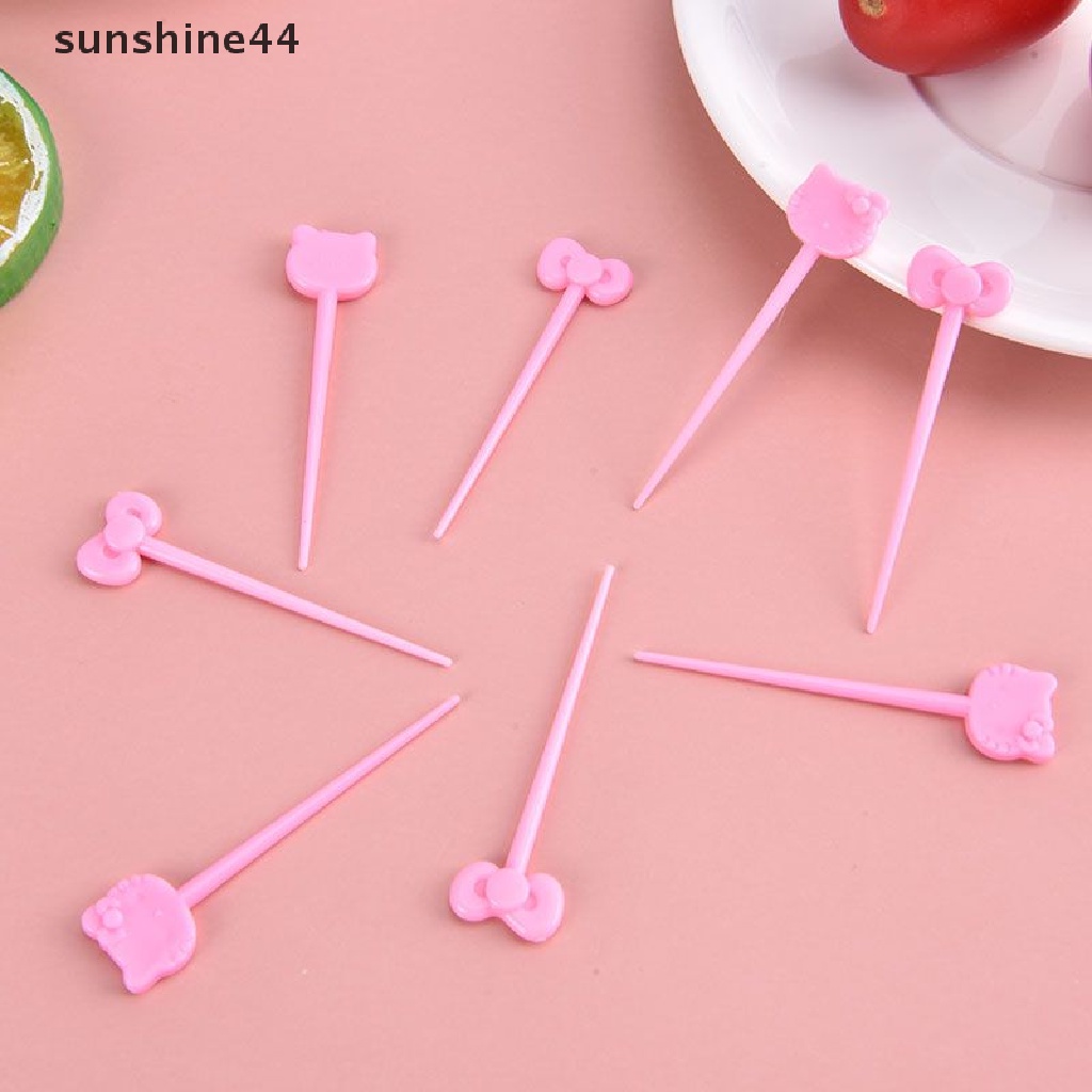 Sunshine Tusuk Gigi Buah / Snack / Dessert Desain Kartun Lucu Untuk Anak