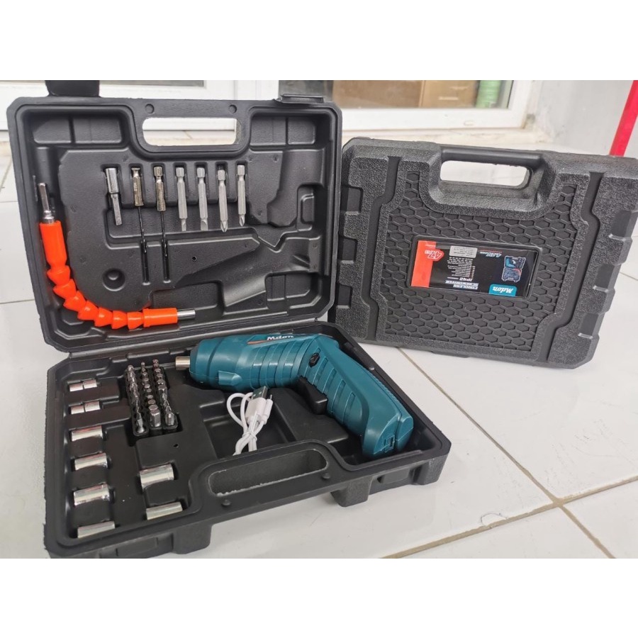 MDON 4.2 V 47 pcs cordless Obeng Elektrik Cordless Screwdriver Cas Bor Jld