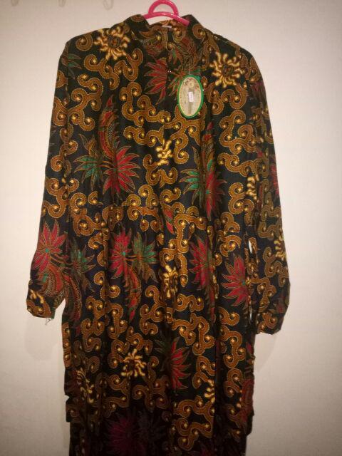Couple Gamis Batika Long Dress Panjang Muslim Ootd Sarimbit Batik Motif Classic Elegant Java Modern