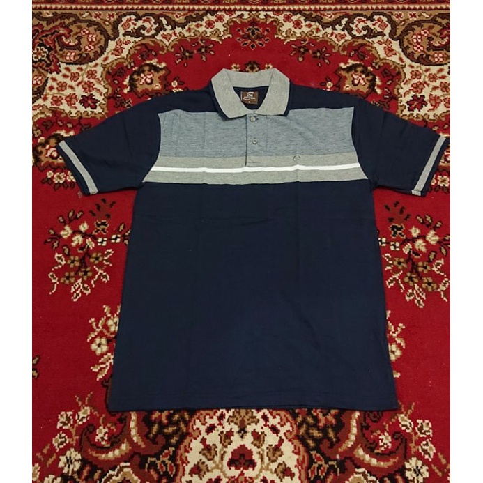 kaos kerah cole pria original dewasa xl garis