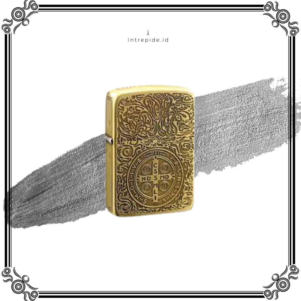 ORIGINAL zippo GOLD CROSS with box