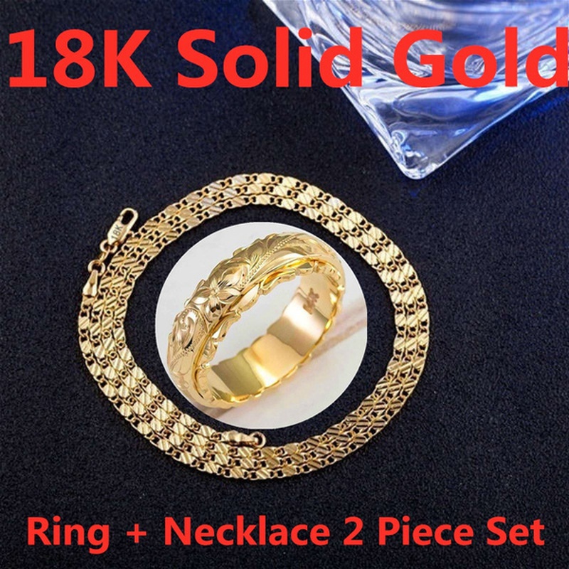 Kalung Cincin Emas 18K Bahan Stainless Steel Untuk Pria