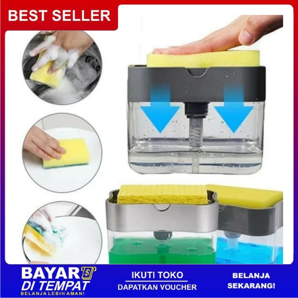 Soap Pump Holder Spons Dispenser Sabun untuk Peralatan Dapur Cuci Piring FF