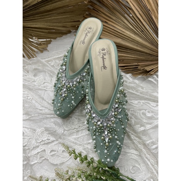 sepatu wanita wedding Yesika diamont 9cm lancip