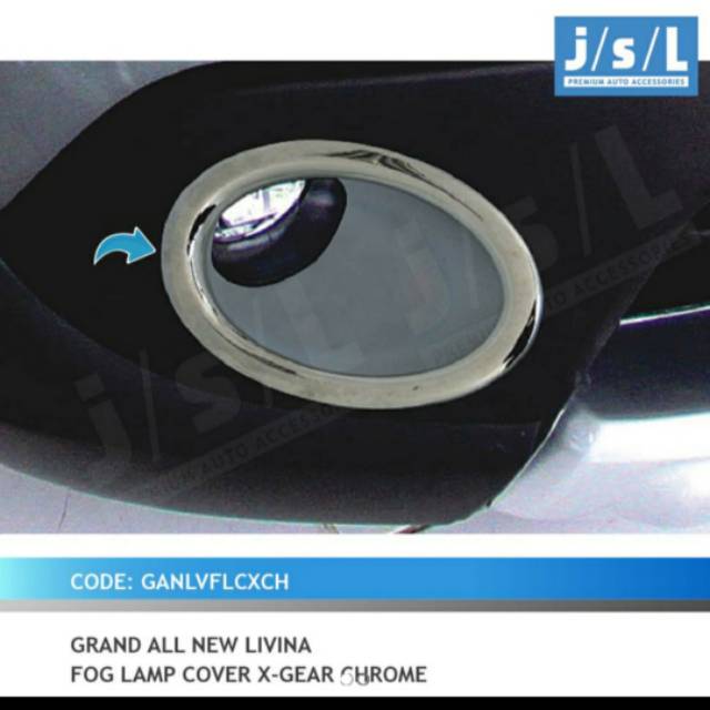 Cover foglamp grand all new Livina foglamp X-gear chrome jsl