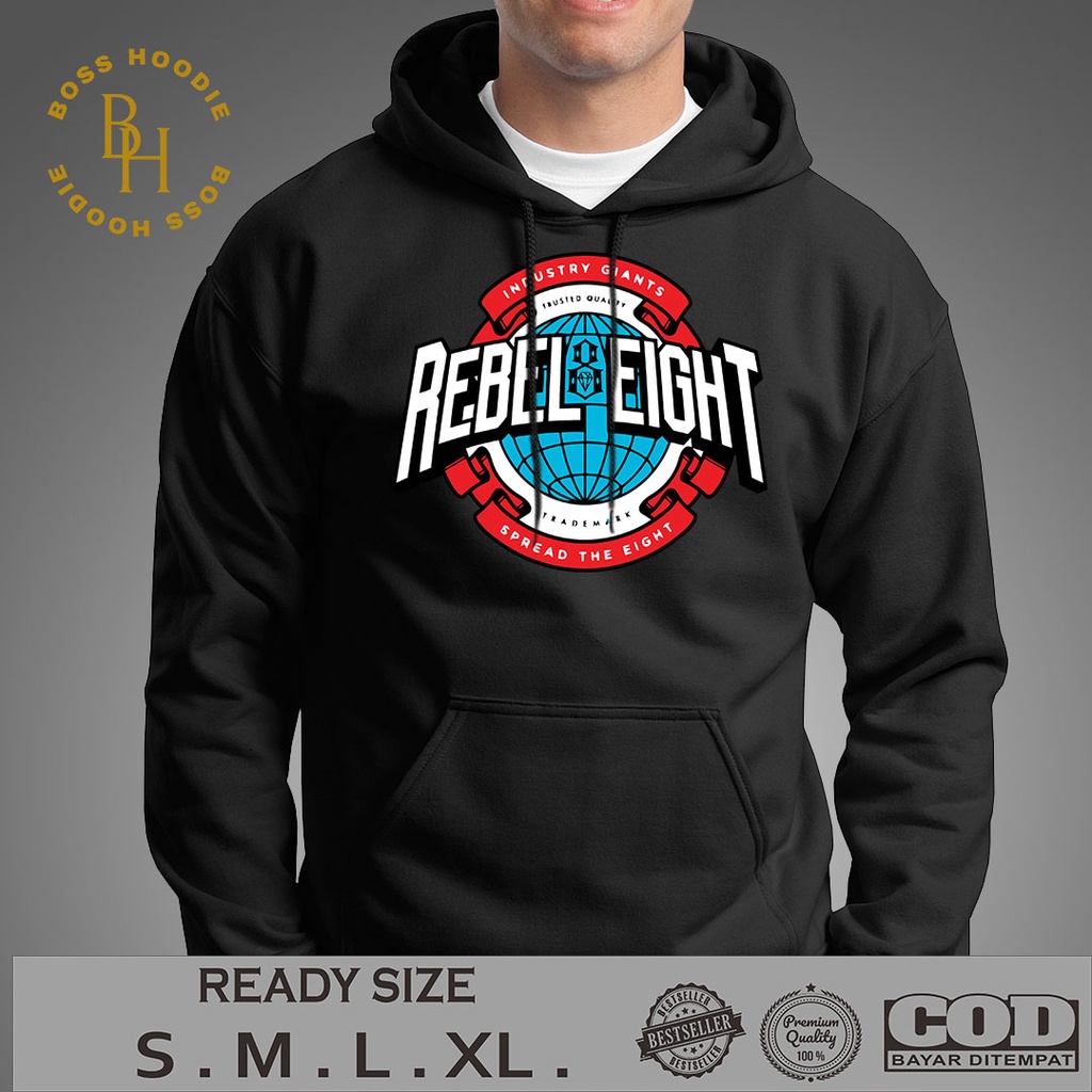 HOODIE REBEL EIGHT | HOODIE PRIA | JAKET PRIA | HOODIE KEREN