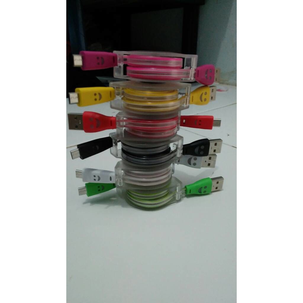 KABEL DATA TARIK BISA BUAT CAS HP USB DLL BISA MENYALA ADA LED (TIDAK ADA GARANSI)