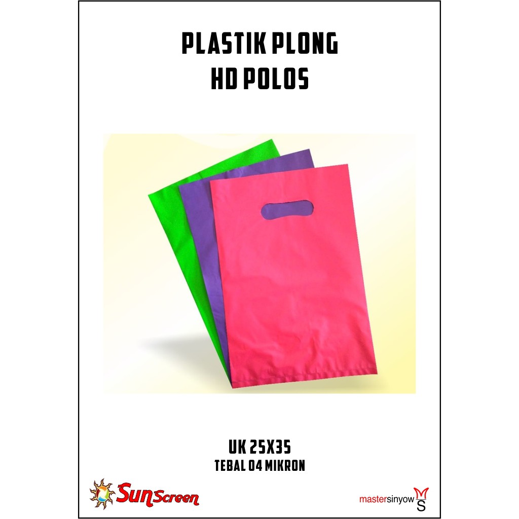 Plastik Packing Olshop Plong HD ukuran 25x35 Polos bisa COD